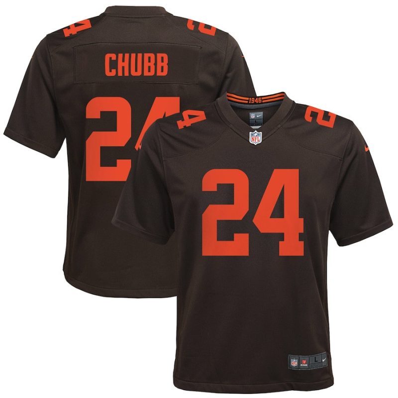 nick chubb 24 cleveland browns youth alternate game jersey brown