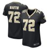 nick martin 72 new orleans saints women game jersey black