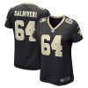 nick saldiveri 64 new orleans saints women team game jersey black