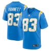 nick vannett 83 los angeles chargers men game jersey powder blue