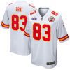 noah gray 83 kansas city chiefs super bowl lviii patch game men jersey white