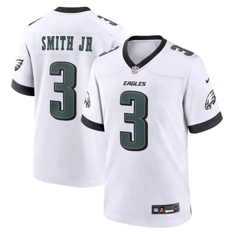 nolan smith 3 philadelphia eagles game men jersey white