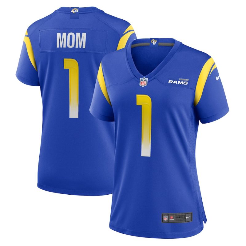 number 1 mom los angeles rams game women jersey royal