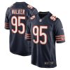 p j walker 95 chicago bears men game jersey navy