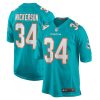 parry nickerson 34 miami dolphins men team game jersey aqua