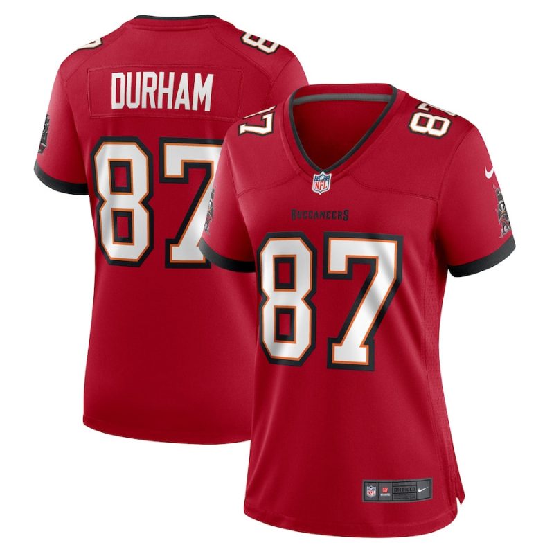 payne durham 87 tampa bay buccaneers women game jersey red