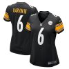 pressley harvin iii 6 pittsburgh steelers womens game jersey black