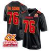 prince tega wanogho 76 kansas city chiefs super bowl lviii champions 4x fashion game men jersey carbon black