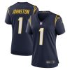 quentin johnston 1 los angeles chargers women alternate game jersey navy