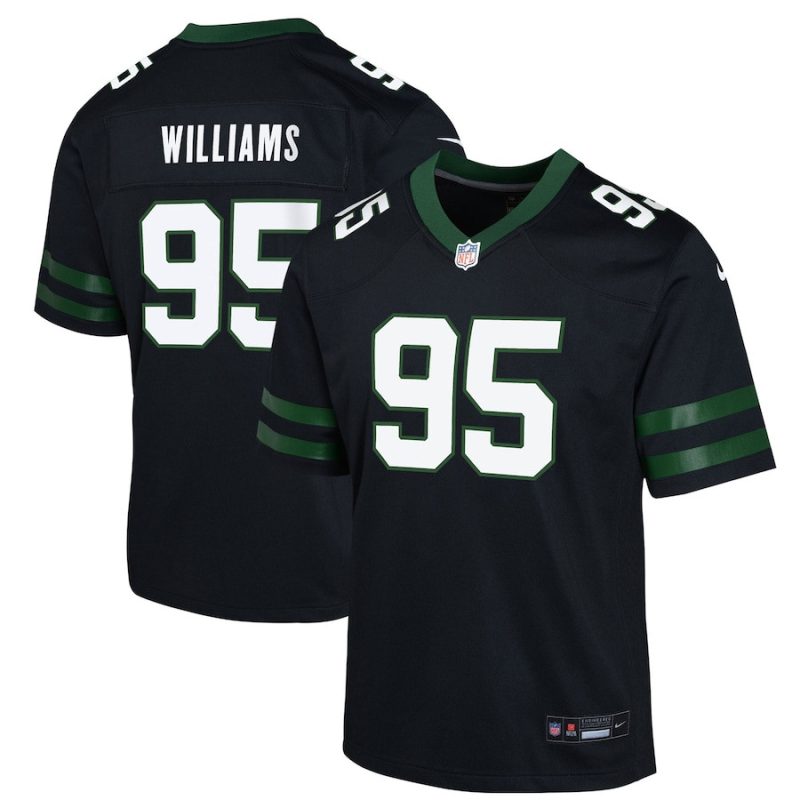 quinnen williams 95 new york jets alternate game youth jersey legacy black