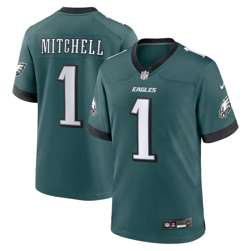 quinyon mitchell philadelphia eagles 2024 nfl draft first round pick player game jersey