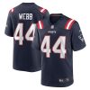 raleigh webb 44 new england patriots game men jersey navy