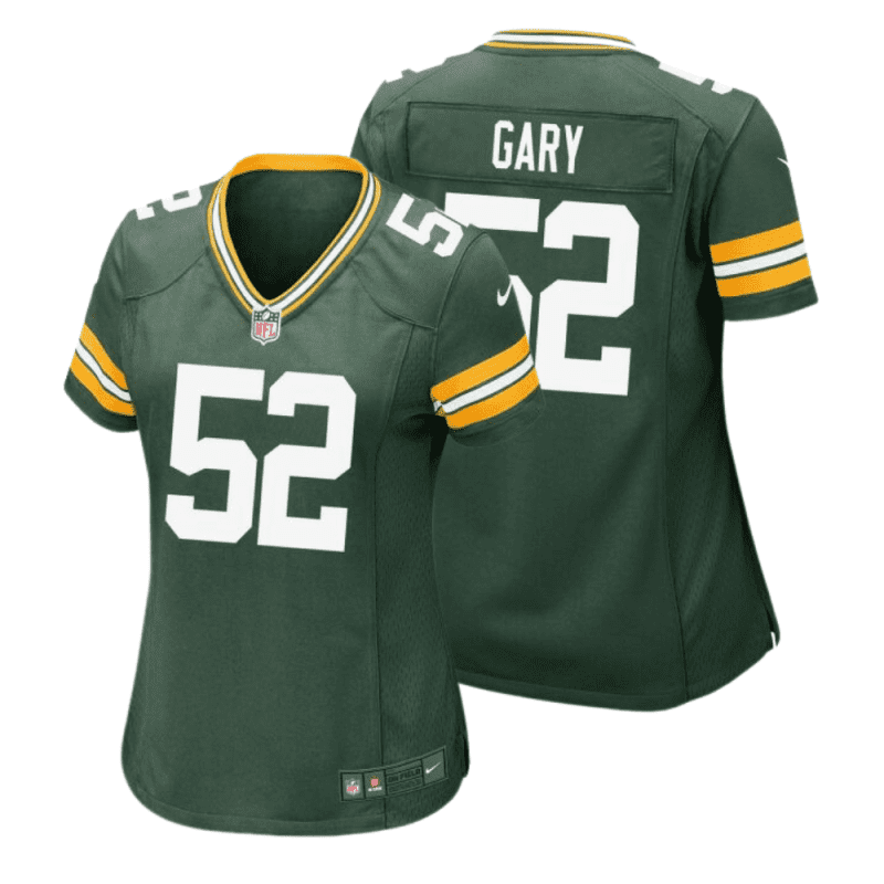 rashan gary 52 green bay packers women home game jersey green