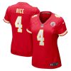 rashee rice 4 kansas city chiefs women game jersey red