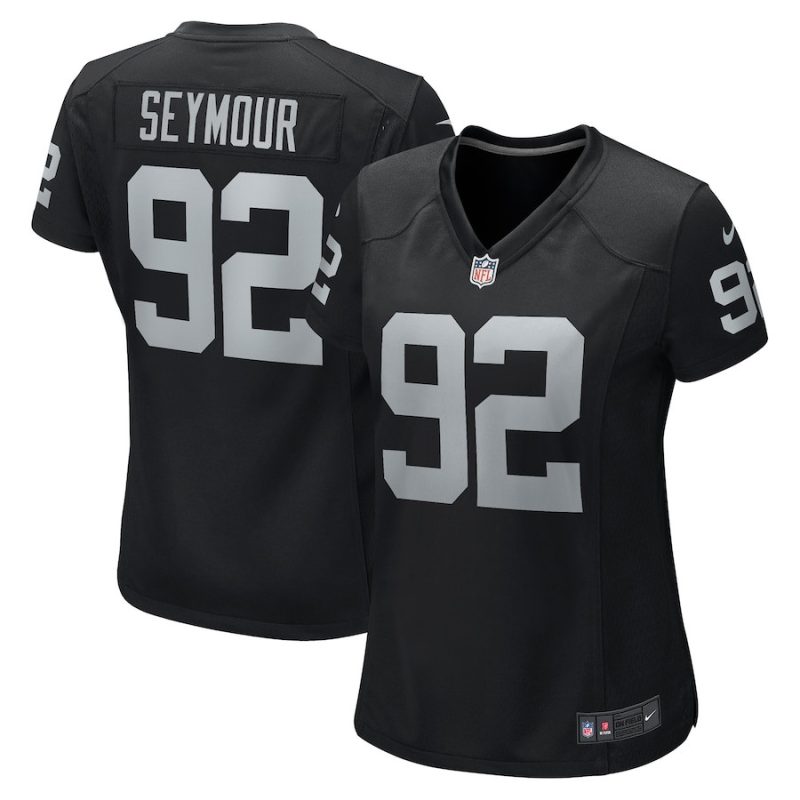 richard seymour 92 las vegas raiders women retired game jersey black