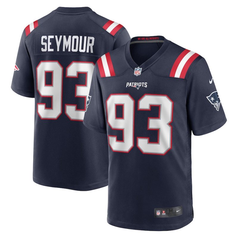 richard seymour 93 new england patriots men retired game jersey navy