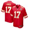 richie james 17 kansas city chiefs men game jersey red