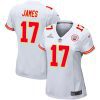 richie james 17 kansas city chiefs super bowl lviii patch game women jersey white