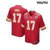 richie james 17 kansas city chiefs super bowl lviii patch game youth jersey red