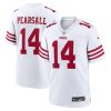 ricky pearsall 14 san francisco 49ers white game men jersey white