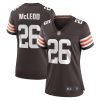 rodney mcleod 26 cleveland browns women team game jersey brown