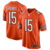 rome odunze 15 chicago bears alternate 2024 nfl draft first round pick player game men jersey orange