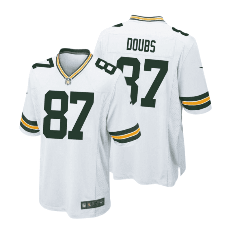 romeo doubs 87 green bay packers men away game jersey white