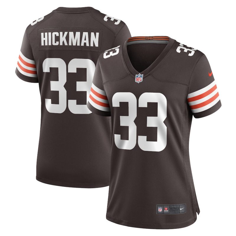 ronnie hickman 33 cleveland browns women team game jersey brown