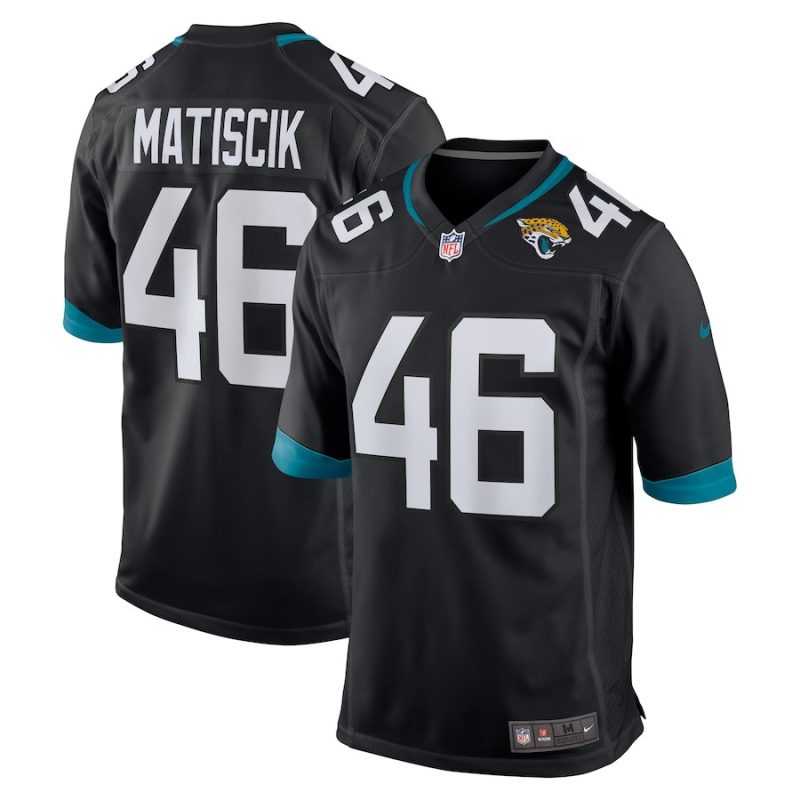 ross matiscik 46 jacksonville jaguars mens game jersey black