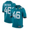 ross matiscik 46 jacksonville jaguars mens game jersey teal