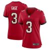 russell gage 3 tampa bay buccaneers women game jersey red