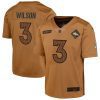 russell wilson 3 denver broncos 2023 salute to service limited youth jersey brown