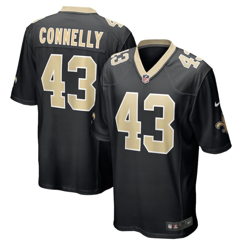 ryan connelly 43 new orleans saints men team game jersey black