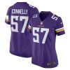 ryan connelly 57 minnesota vikings women game jersey purple