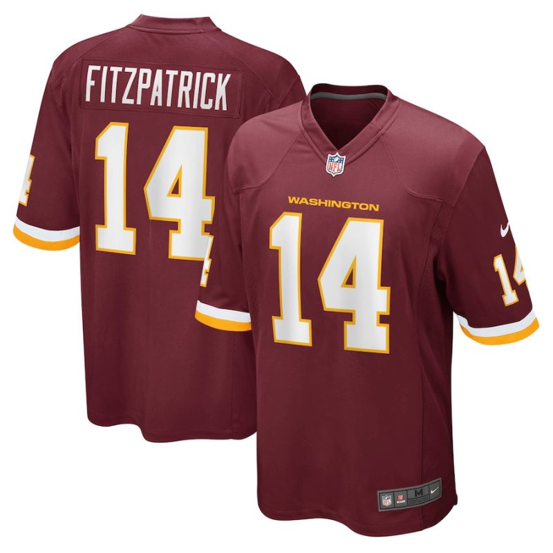 ryan fitzpatrick 14 washington commanders football team men game jersey burgundy