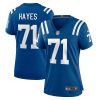 ryan hayes 71 indianapolis colts women team game jersey royal