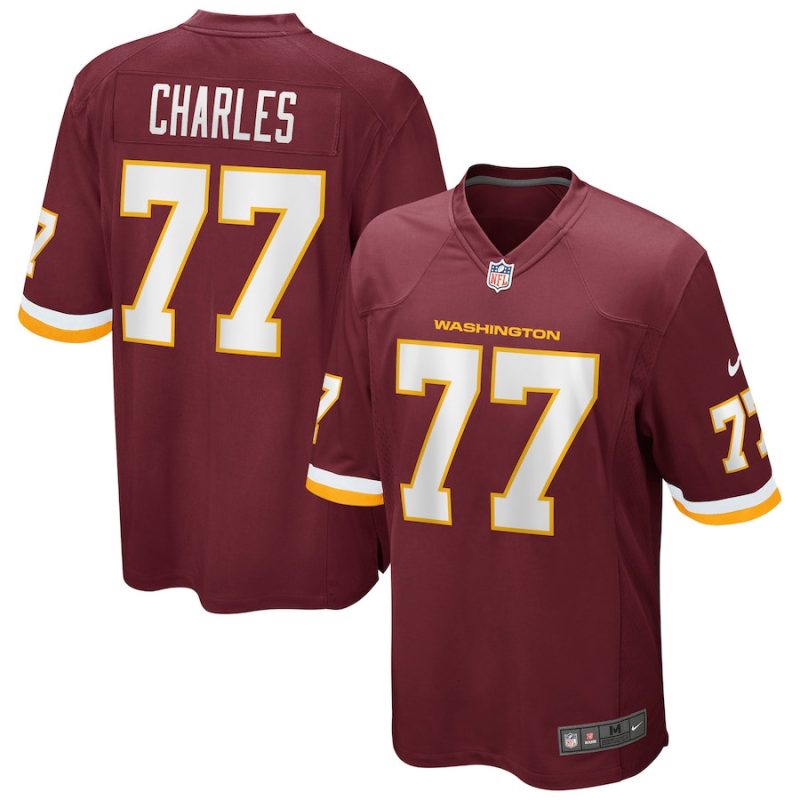 saahdiq charles 77 washington commanders football team men game jersey burgundy