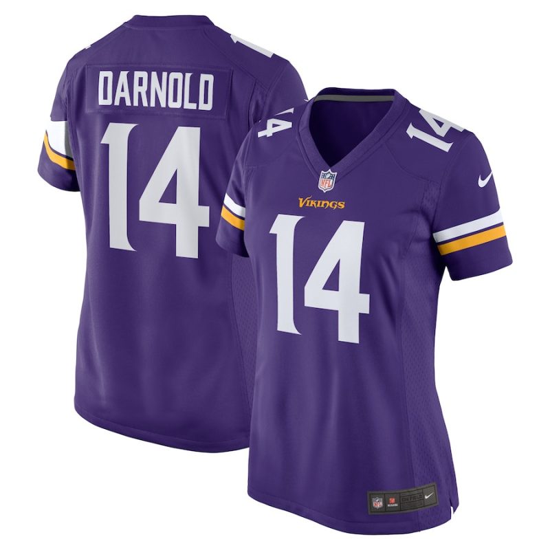 sam darnold 14 minnesota vikings team game women jersey purple