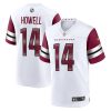 sam howell 14 washington commanders men game jersey white