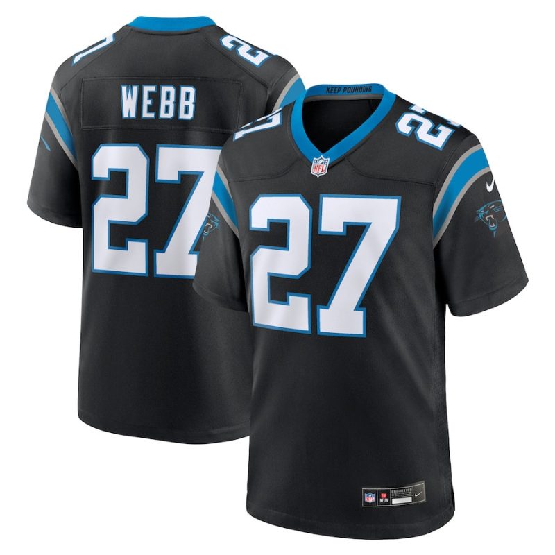 sam webb 27 carolina panthers men team game jersey black