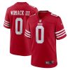 samuel womack iii 0 san francisco 49ers men game jersey scarlet