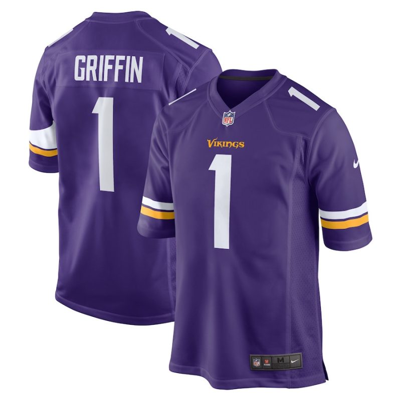 shaquill griffin 1 minnesota vikings team game men jersey purple