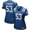 shaquille leonard 53 indianapolis colts women game jersey royal