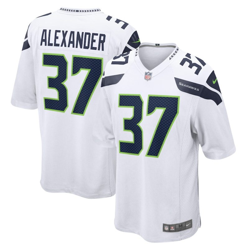 shaun alexander 37 seattle seahawks men retired game jersey white