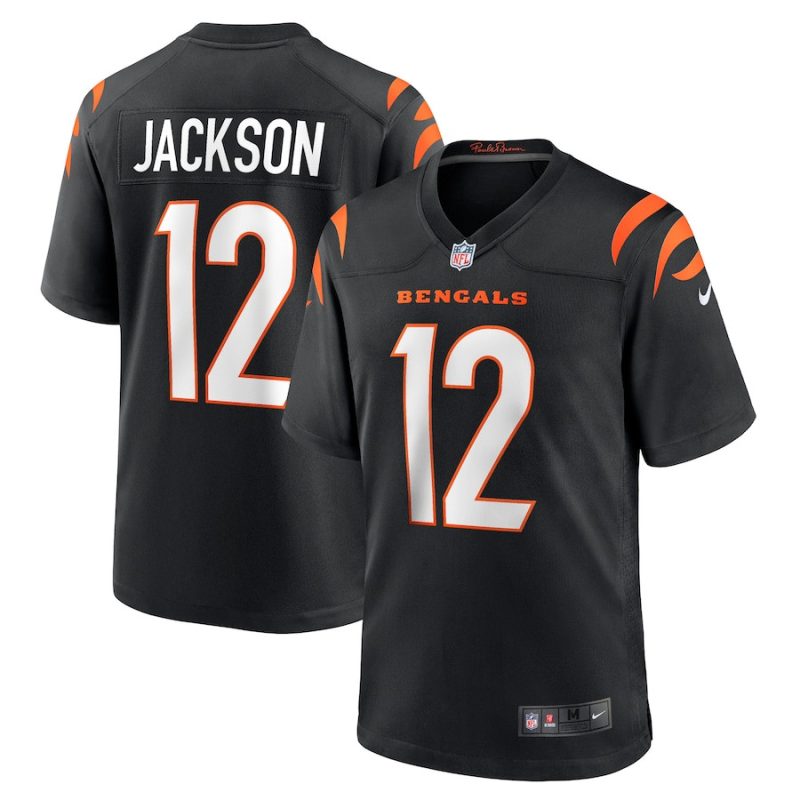 shedrick jackson 12 cincinnati bengals mens team game jersey black