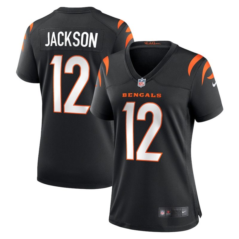 shedrick jackson 12 cincinnati bengals womens game jersey black