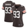 shelby harris 93 cleveland browns women team game jersey brown