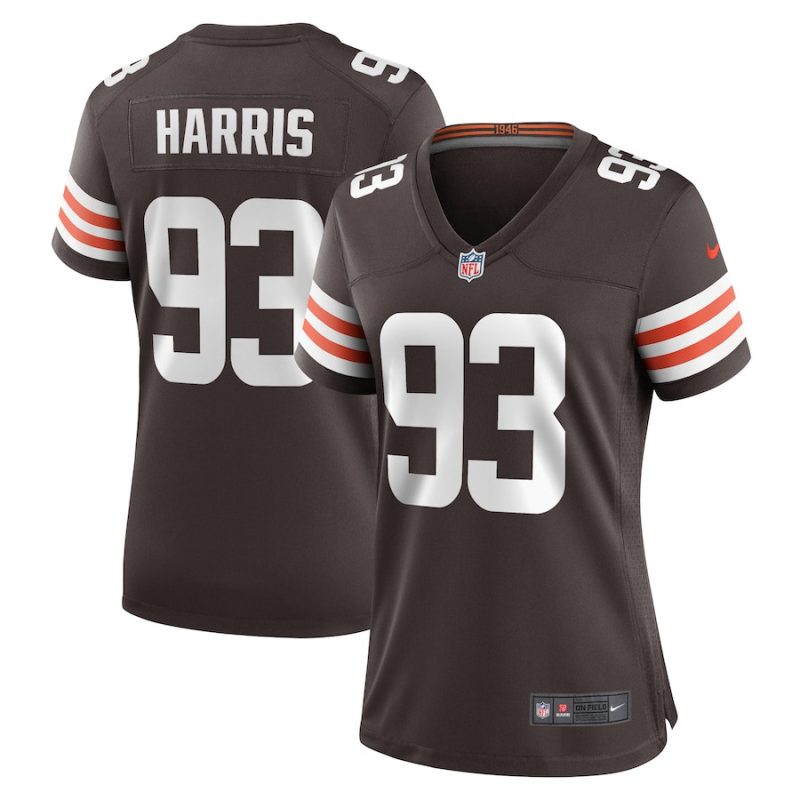 shelby harris 93 cleveland browns women team game jersey brown