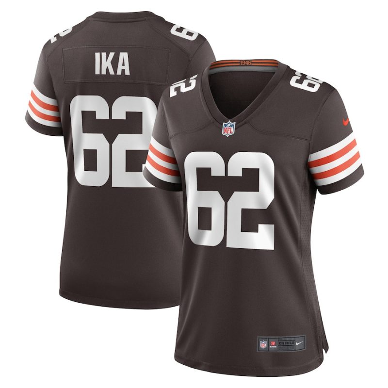 siaki ika 62 cleveland browns women team game jersey brown