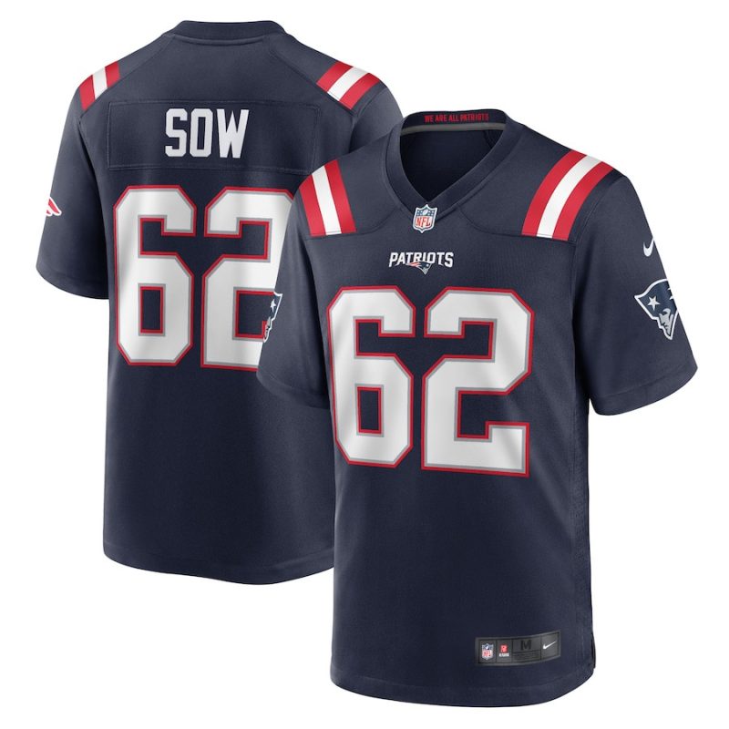 sidy sow 62 new england patriots men team game jersey navy